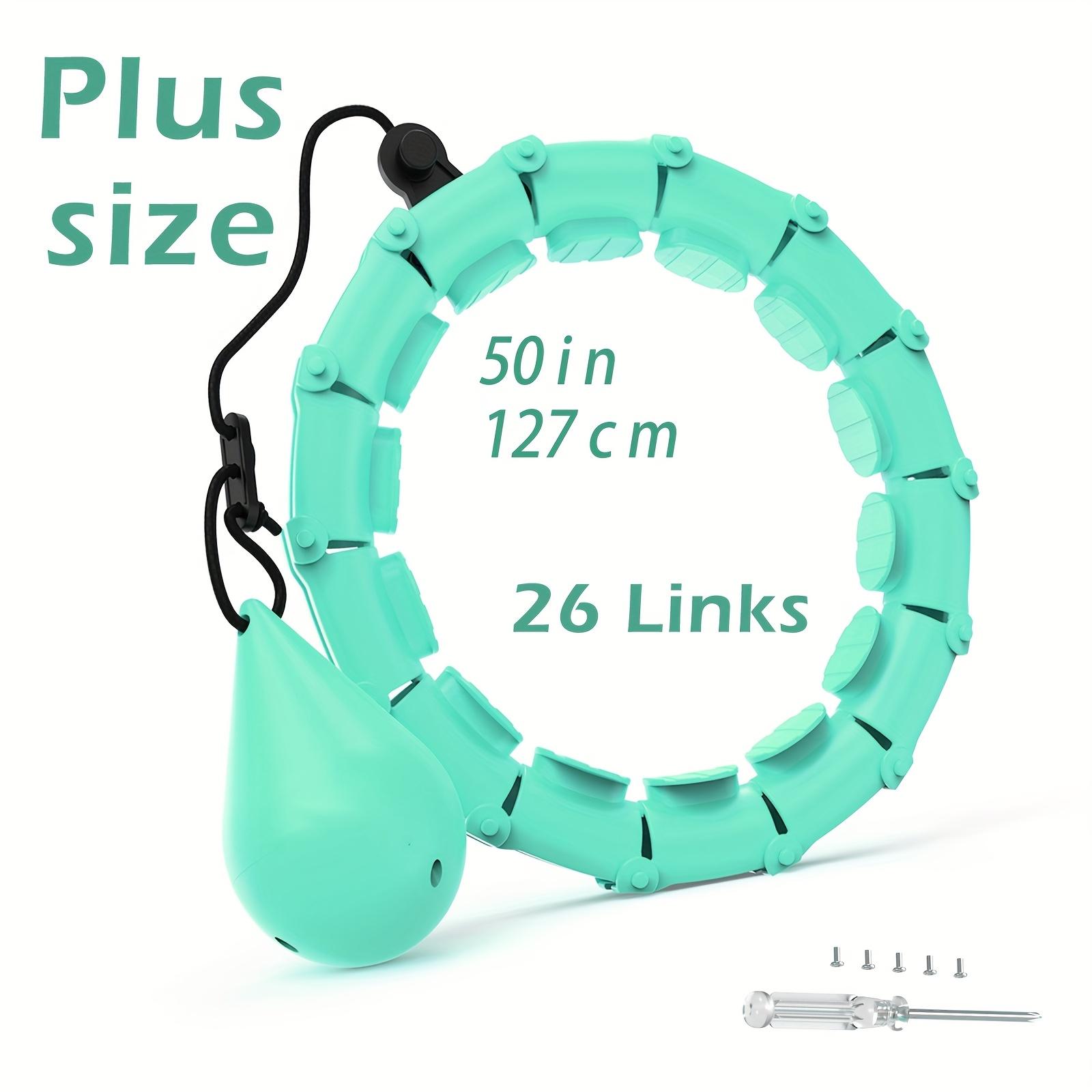 

50-дюймове кільце для пілатесу великого розміру з м ячем, 26 знімних ланок, розумне кільце з обертанням на 360° для домашнього фітнесу, пілатесу та тренування талії 26 Links світло-блакитного кольору