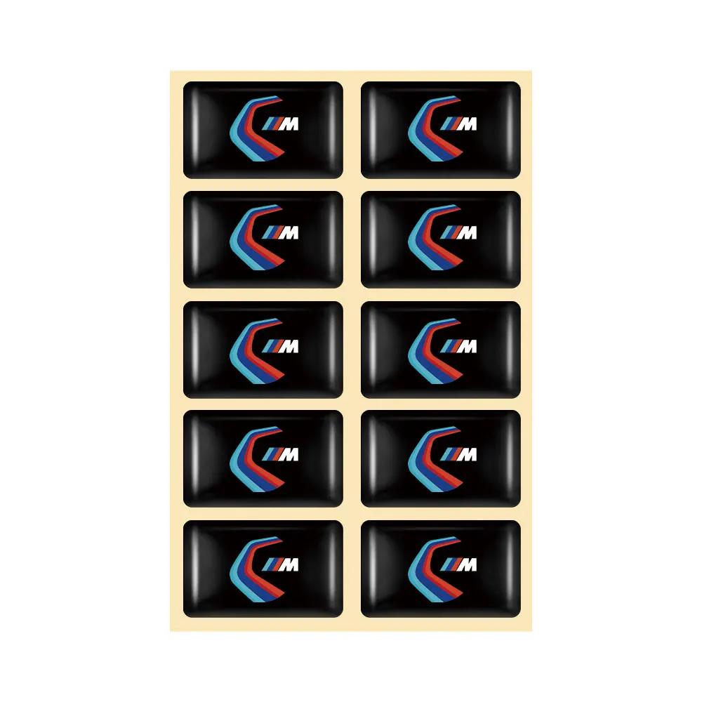BAGE7 Car Sticker Hot 2025 Hot 10pcs Epoxy Drop Glue Car Body Steering Wheel Stickers For BMW M F31 E46 Performance X3 E90 E60 F30 E39
