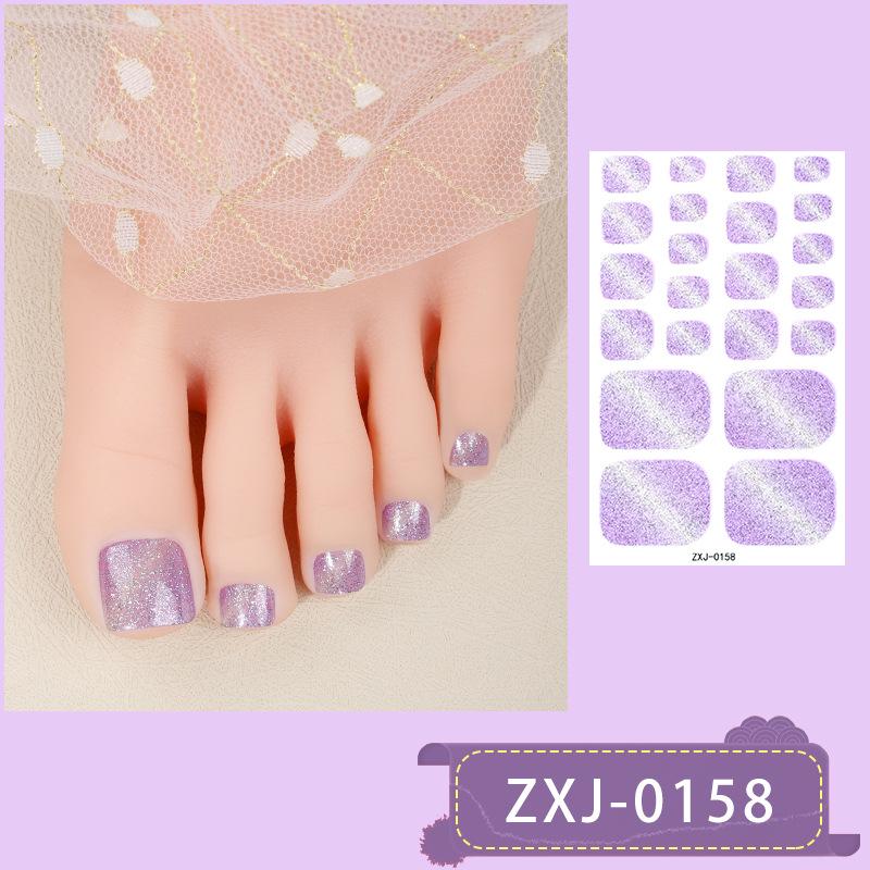 Glittery Nail Stickers, Gradient Cat-eye Toenail Stickers, Waterproof Nail Stickers That Brighten Skin Tone