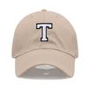 Initial Letter A-Z Embroidered Khaki Baseball Cap for Women Men Fashion Adjustable Soft Cotton Dad Hat Unisex Classic Golf Caps