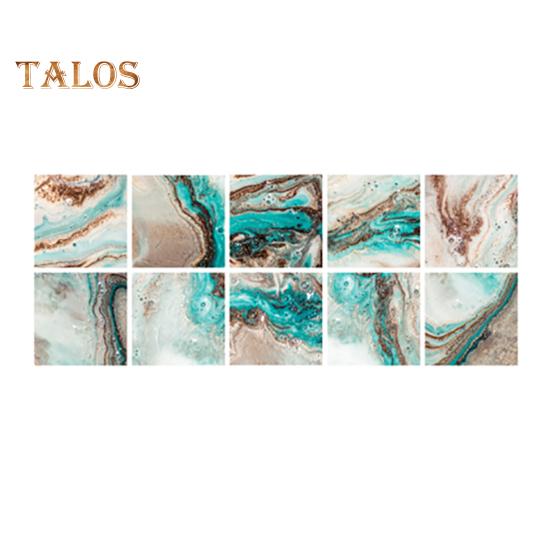 TDStore 10Pcs DIY Decro Self Adhesive Waterproof Marble Crystal Film Tile Wall Stickers
