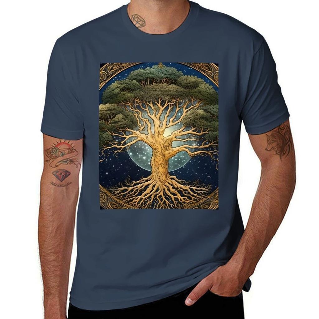 Cosmic Yggdrasil T-Shirt t shirts for man cotton funny T-Shirt