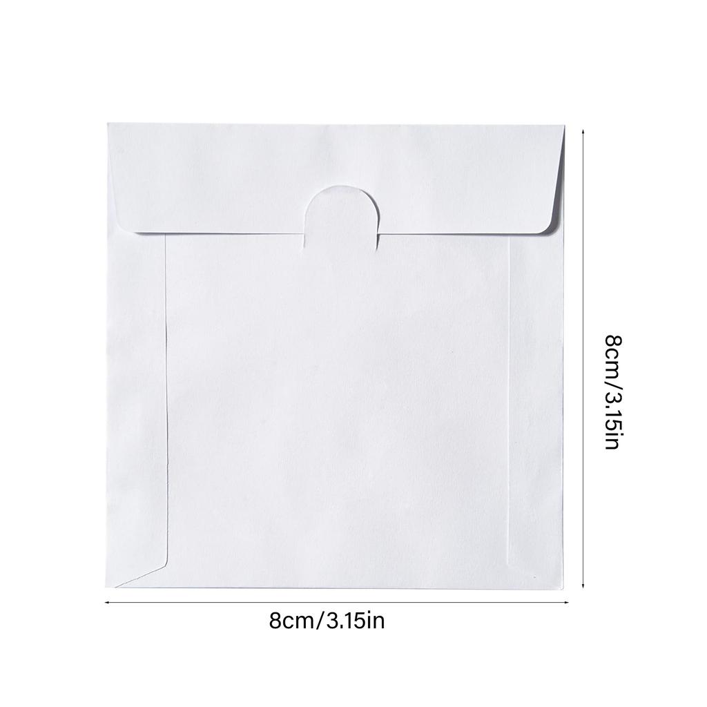 100Pcs 8cm VCD VCD Sleeves with Clear Window Reusable Dustproof Envelopes Protector for Music Movie Collection