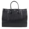 Great SAINT LAURENT PARIS Tote Bag Rib Gauche black leather mens 587273 Used