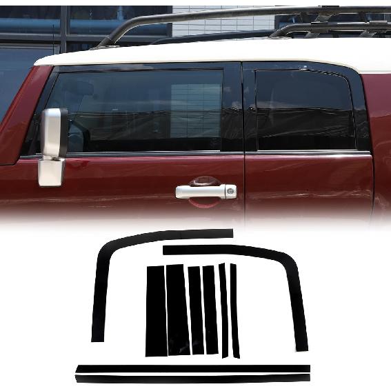 LLKUANG B Pillar Trim Cover Center Window Outer Pillar Post Panel Cover Anti-Scratch Molding Covers Stickers Decorative Exterior Accessories for