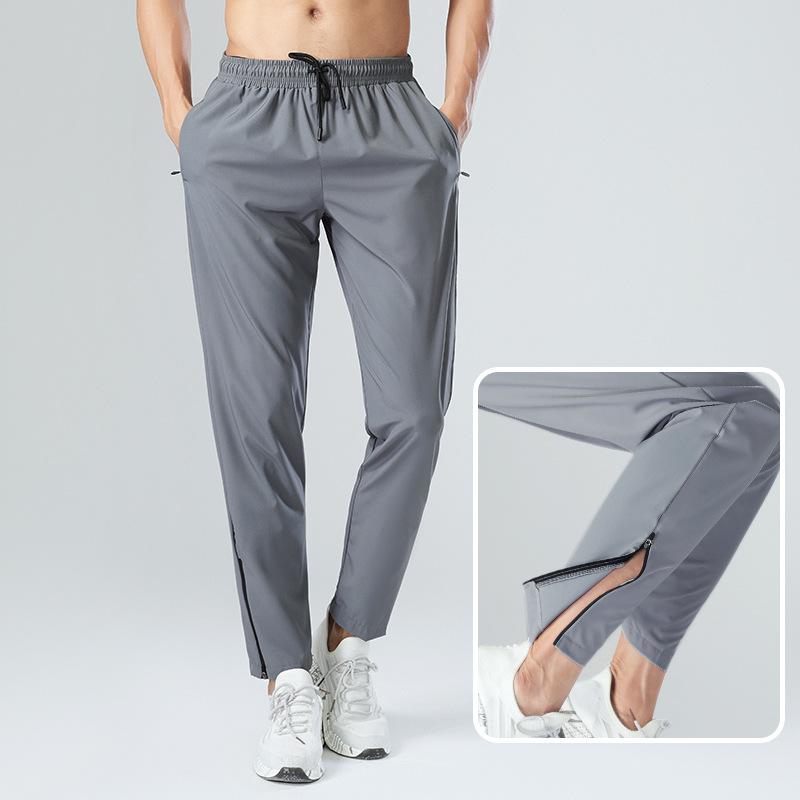 Men's Ice Silk Quick-Dry Athletic Pants for Summer Sports