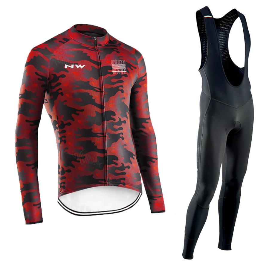 2026 Autumn Breathable  , Long-sleeved Cycling Suit, Strap Suit, Men's and Women's Autumn and Winter Breathable Road Cycling Quick-drying Cycling Suit