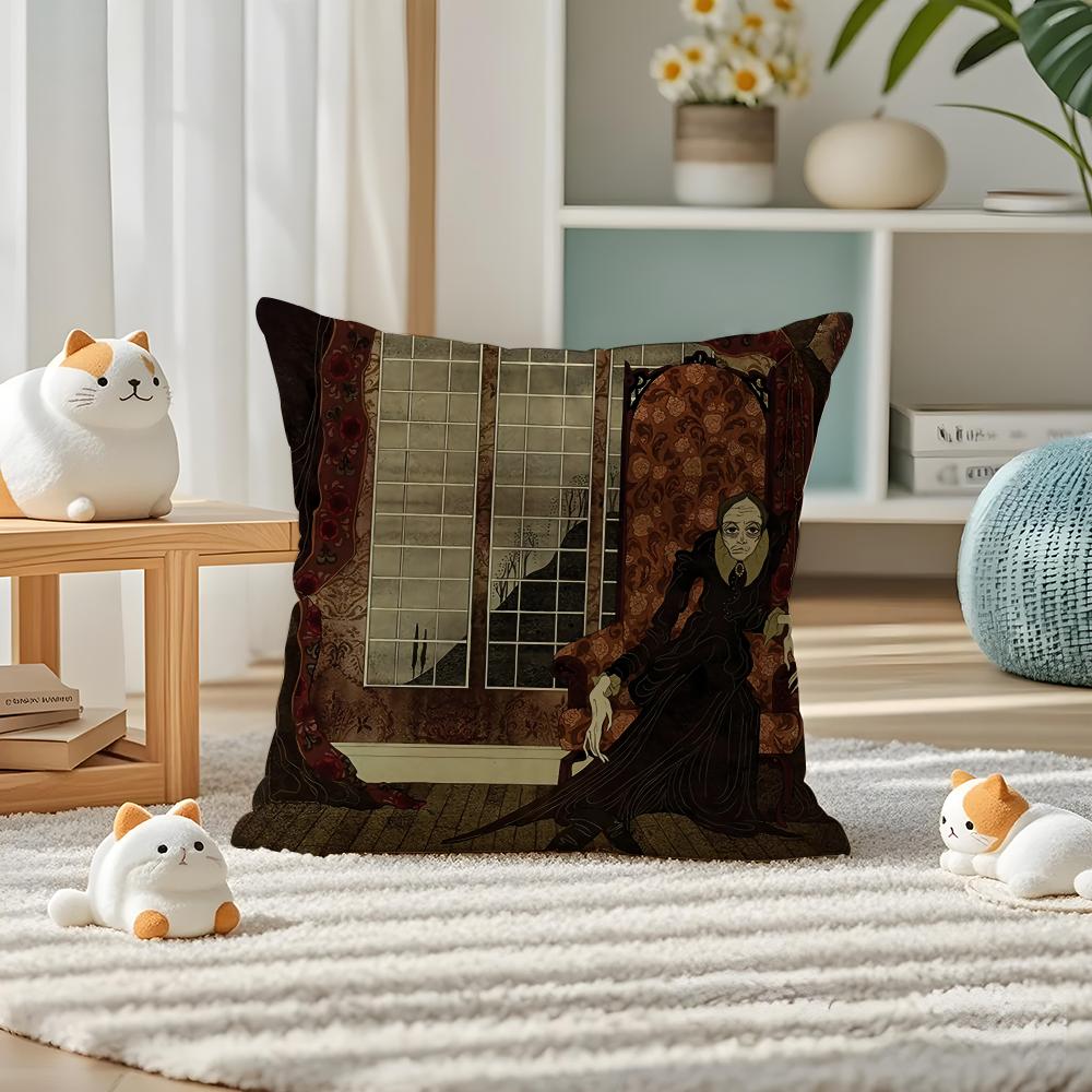 Strange Stories Pillow Case Silky Elegant Comfort Sofa Bed Invisible Zipper