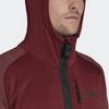 adidas Casual Sports Series Hooded Warm Breathable Jacket Men Jackets Burgundy HH9222