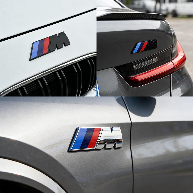 umbrx8 3D ABS Car Styling Rear Trunk Badge Emblem Logo Sticker Decoration Accessory For BMW M M1 M2 M3 M4 M5 M6 X7M X2M X4M X3M X5M X6M
