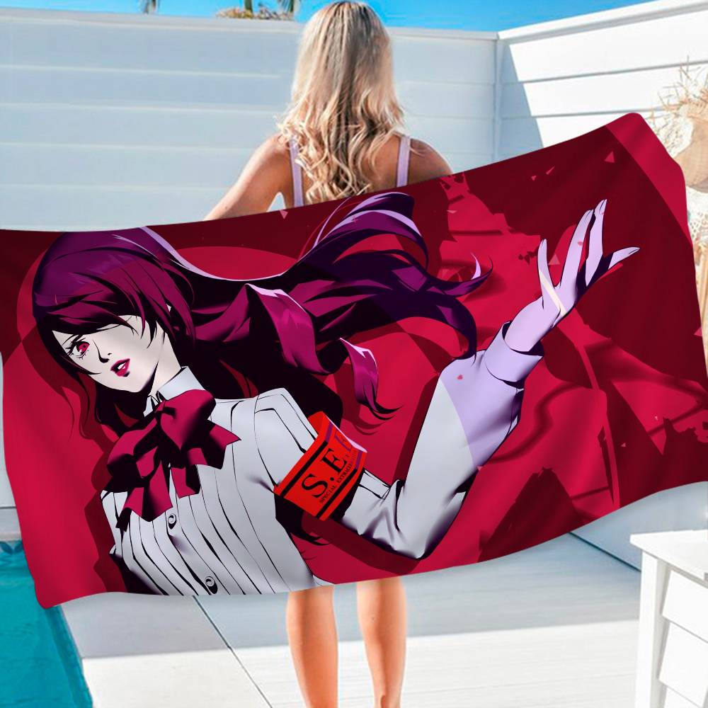 Anime Persona 3 Reload Microfiber Beach Towel Absorbent Quick dry Soft Yoga Swimming Resort Mountain Climbing Towel
