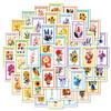50 Creative Plant Stamp Series Sunflower Rose Tulip Flower Stamp Doodle Decorative Stickers