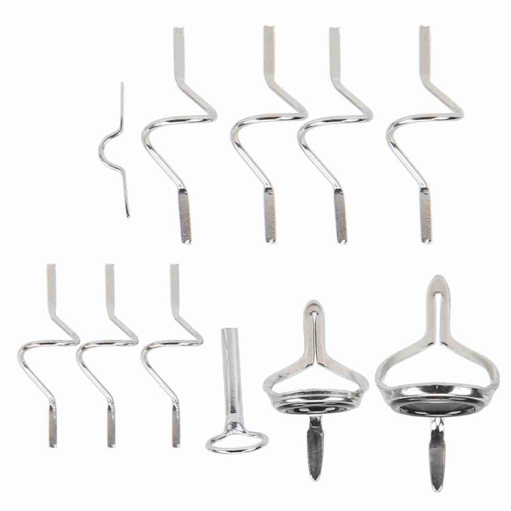 

11PCS Stainless Steel Fly Fishing Guide Set Different Size Lightweight Rod Guide Set Silver Fishing Rod Guides Kit Fly Fishing