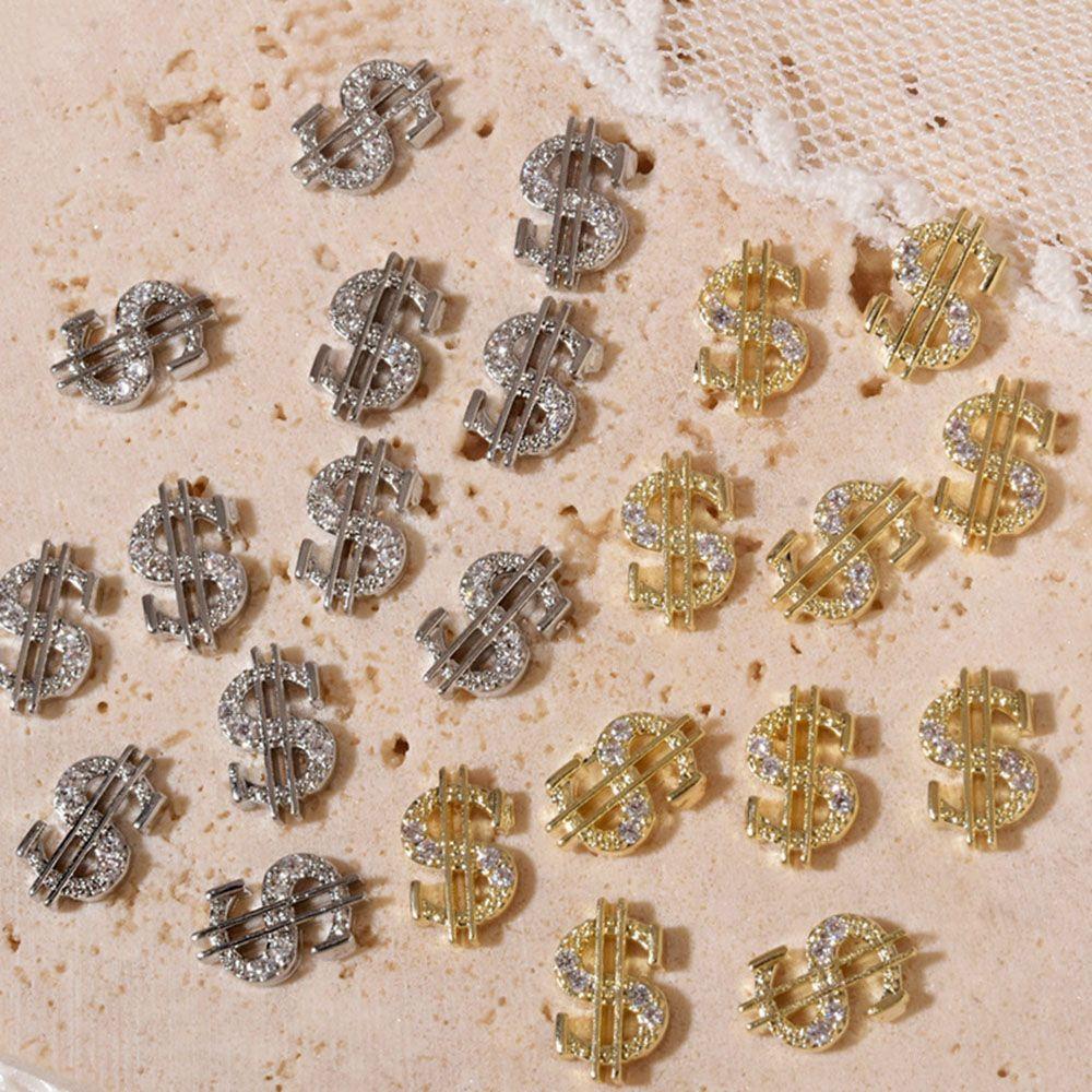 3D Coin Design Charm DIY Nail Jewelry Nail Art Rhinestone Dollar Nail Art Decorations Manicure