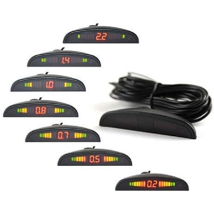 4 Parking Car Parking Sensor Kit LED Display View Reverse Backup Radar System Backup Sensor Reversing Sensors Universal Auto Radar Detector Sensors