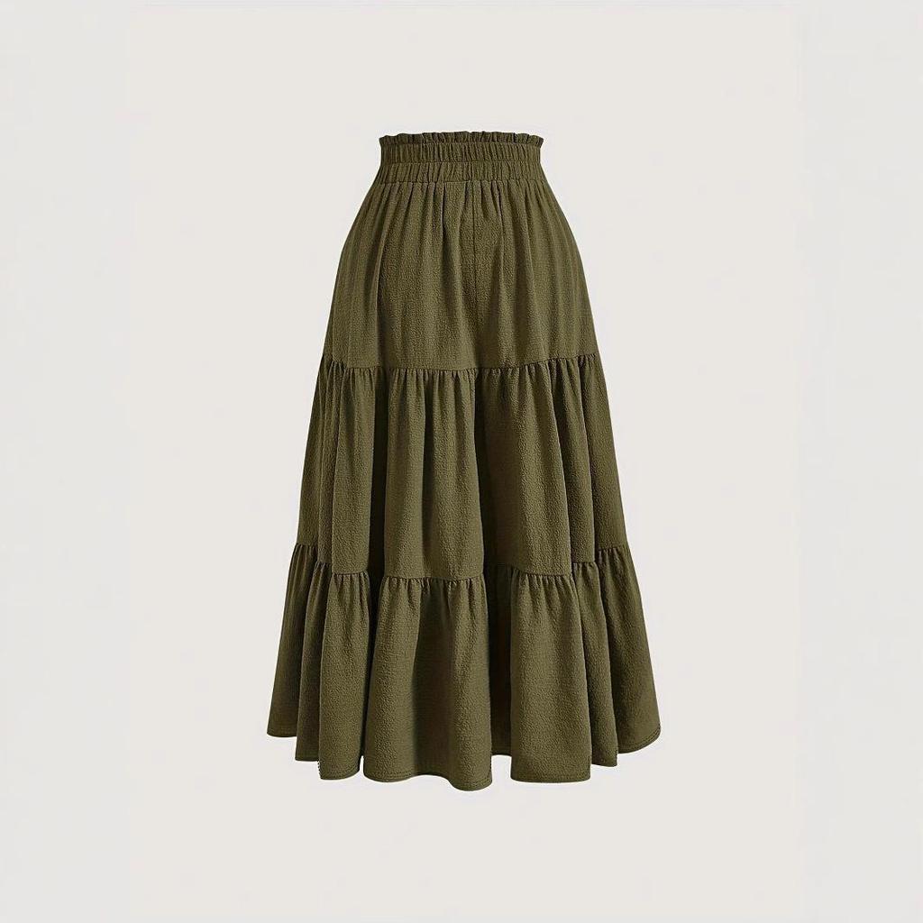 European Fashion Knot Waist Pleated Skirt