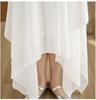 Summer Literary Loose Spaghetti Strap Tank Dress with Irregular Hem