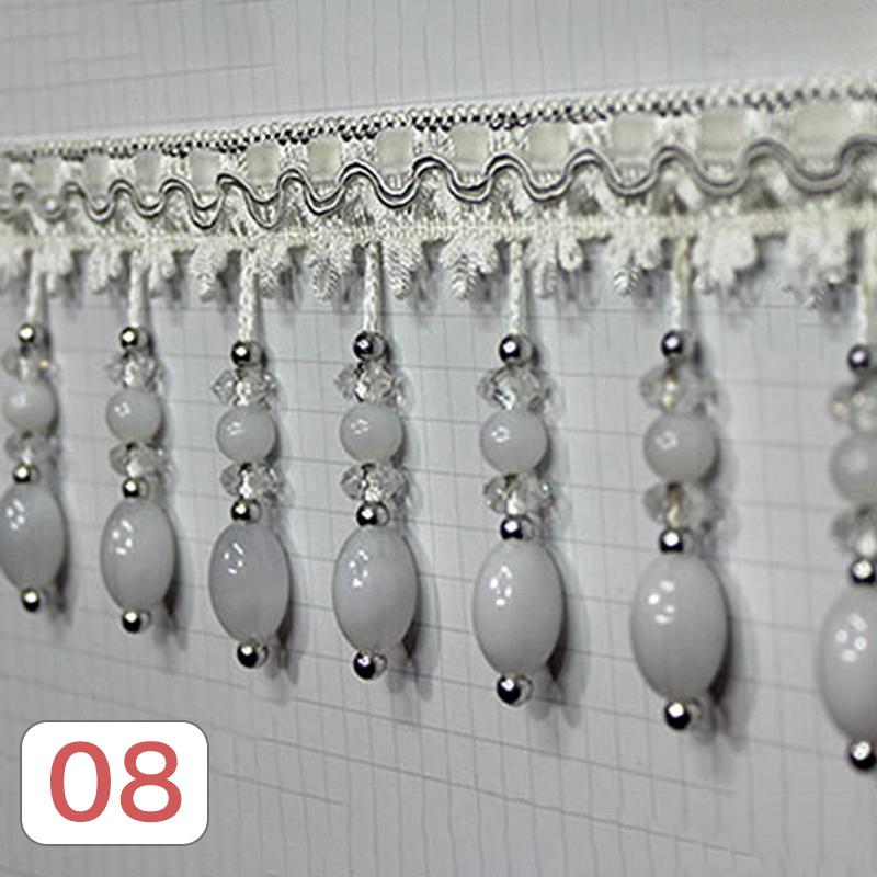 1M Crystal Pendant Beaded Lace Trim Tassel Fringe DIY Stage Home Curtain Decor Accessories Upholstery Party Hanging Ring Cords
