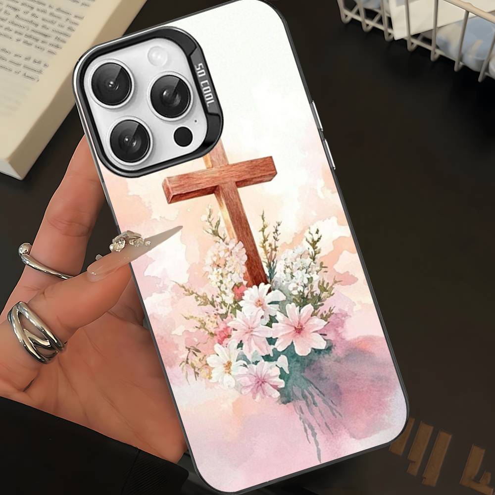 Son Of God Jesus For IPhone 11 12 13 14 15 16 17 Pro Max Plus Colorful Black Matte Phone Cover