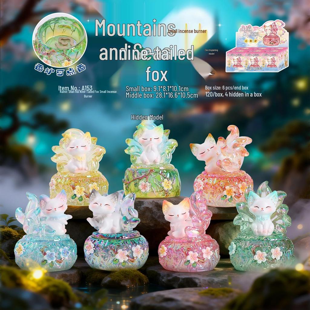 Nine-Tailed Fox Girl Fantasy Figurine: Ancient Wisdom Mystery Box Ornament