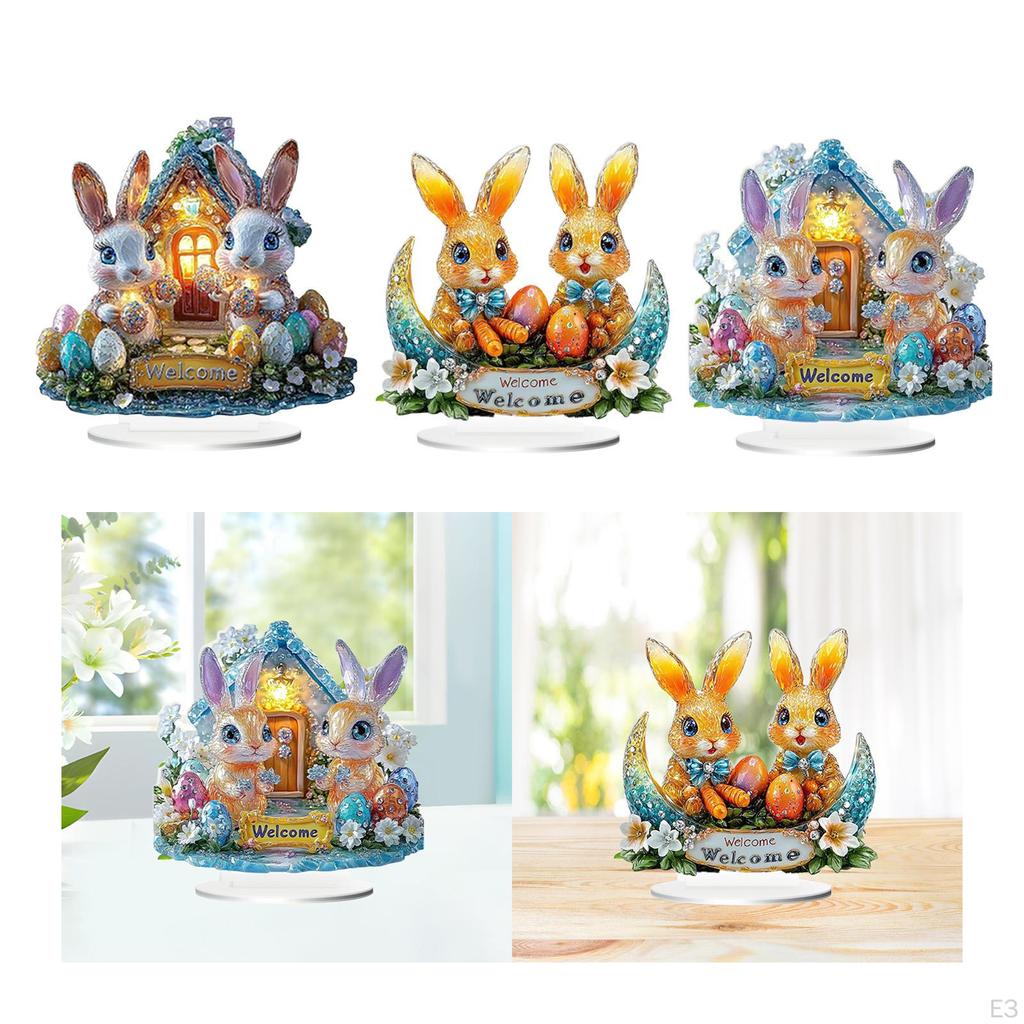 Acrylic Bunnies for Easter Celebration Tabletop Display