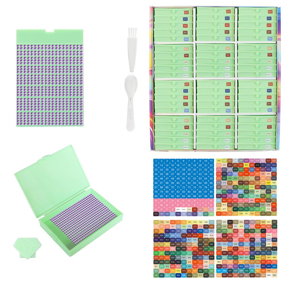 5D DIY Diamond Painting Tray with Spoon & Brush Diamond Painting Tool Tray Diamond Painting Storage Containers Trays for Adults