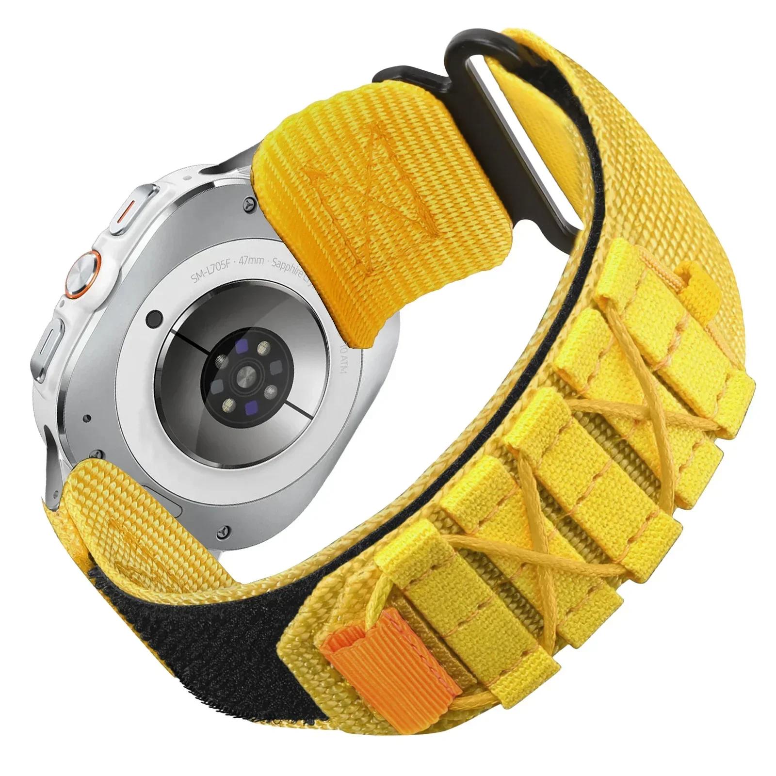 

Нейлоновый ремешок No Gaps для Samsung Galaxy Watch 7 Ultra 47 мм, спортивный браслет Quick Fit Band для Galaxy Watch Ultra 47 мм Galaxy Watch 7 Ultra&S