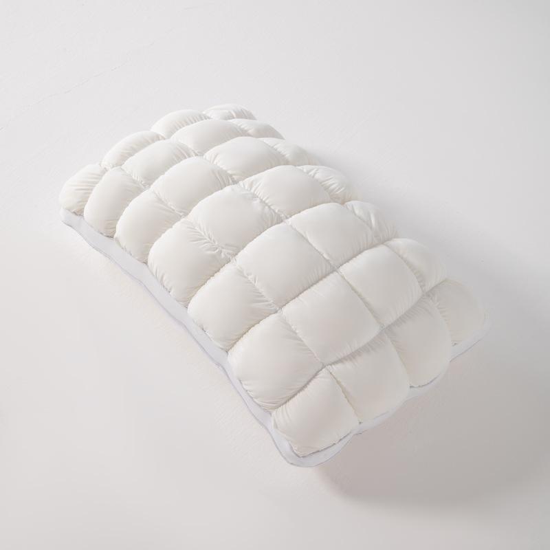 Flauschiges Wolkenbrot-Puffkissen, gesteppte Kuppel, Daunenalternative Füllung, Nylonhülle, Hotelstil, weiches Bettkissen