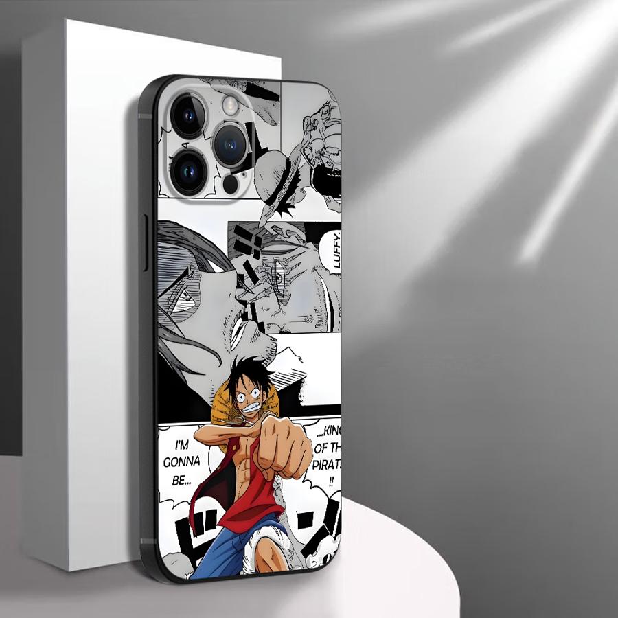 One Piece Comic Zoro Case for iPhone XS Max 7 8 13 12 11 17 Pro Max 15 16 14 Plus XR 17Air Black Soft Phone Cover