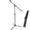 KC Boom Microphone Stand Straight Type MBCS-02BK Black (Soft Case, Clip-type Microphone Holder Included)