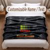 CLAAS Printed Flannel Blanket Custom Name Text Soft Warm Throw For Bedroom Holiday Gift