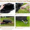 Lawn Tractor Leaf Bag Grass Catcher Bag Garden Leaf Bag 200×130cm Wear-Resistant Large Capacity 420D Oxford Cloth Lawn Mower Gra