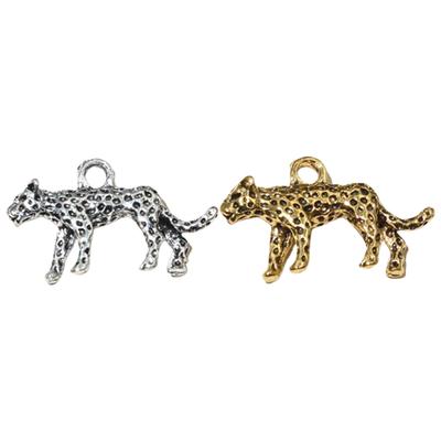 20 Piezas Amuleto de Leopardo de Aleación para Hacer Joyería DIY Colgantes de Animales para Collares y Pulseras Llaveros Accesorios