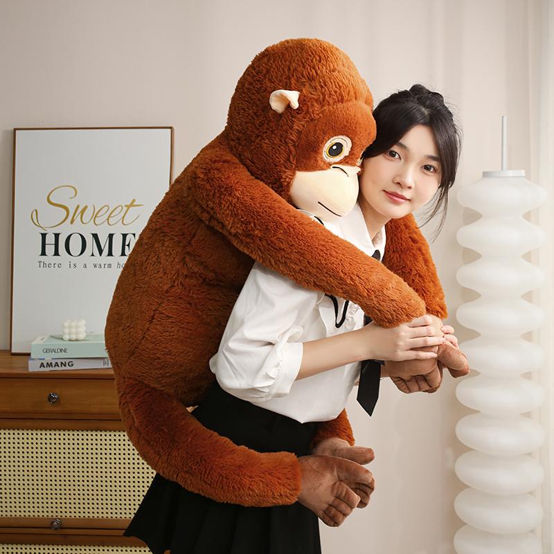 Scimmia Orangutan Giocattolo Bambola Super Morbida Peluche Borse Animali Giocattoli di Peluche Decorazione Anime Cartoni Animati Regali di Compleanno per Bambini Ragazze Cuscino