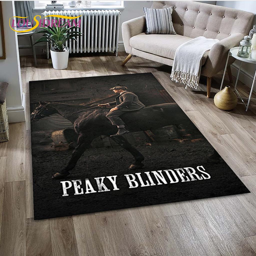P-Peaky Blinders Tommy Shelby Area Rug,Carpet Rug for Home Living Room Children's Bedroom Sofa Doormat Decor,Non-slip Floor Mat