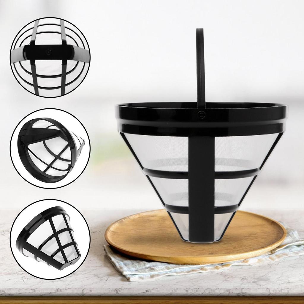 1pc Coffee Filter Coffee Machine Strainer Mesh Refillable Basket Cup Style Brewer Tool Coffee Maker Accessories Reusable