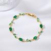 Luxury Sparkling Leaf Chain 14 Colors Fashion Elegant Branch Bangles Colorful Gold Silver Color Crystal Sparkling Leaf Bracelets