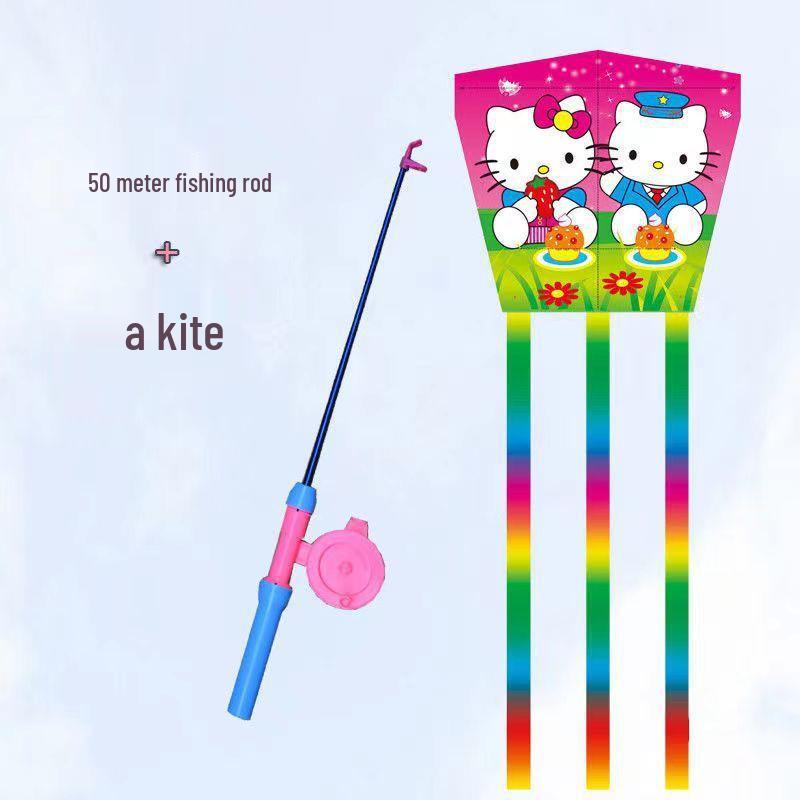 Weifang Traditional Handmade Fishing Rod Kite: Easy-to-Fly Outdoor Parent-Child Fun Kite for Adults & Children