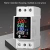 High Accuracy Electrical Parameters Meter Electric Current Power Monitors DIN Rail Mount Flame Retardant Case LED Display