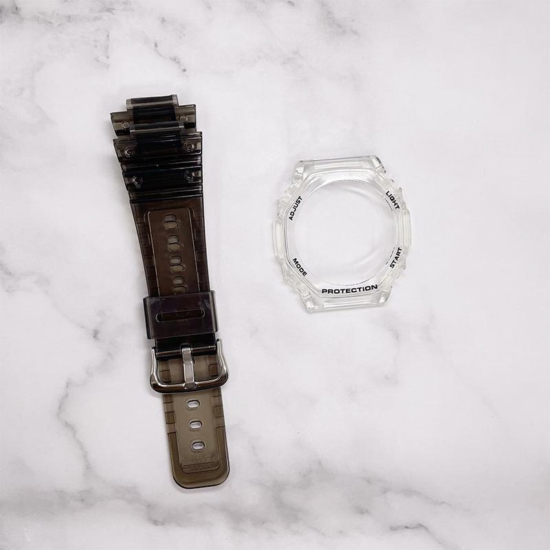 

Аксесуари для годинника для GA-2100 Гумовий Замінний Ремінець Безель Корпус GA2100 GA2110 GA-B2100 Полімерний Ремінець для Годинника Чоловічий Спортивний Sliver Strap Button
