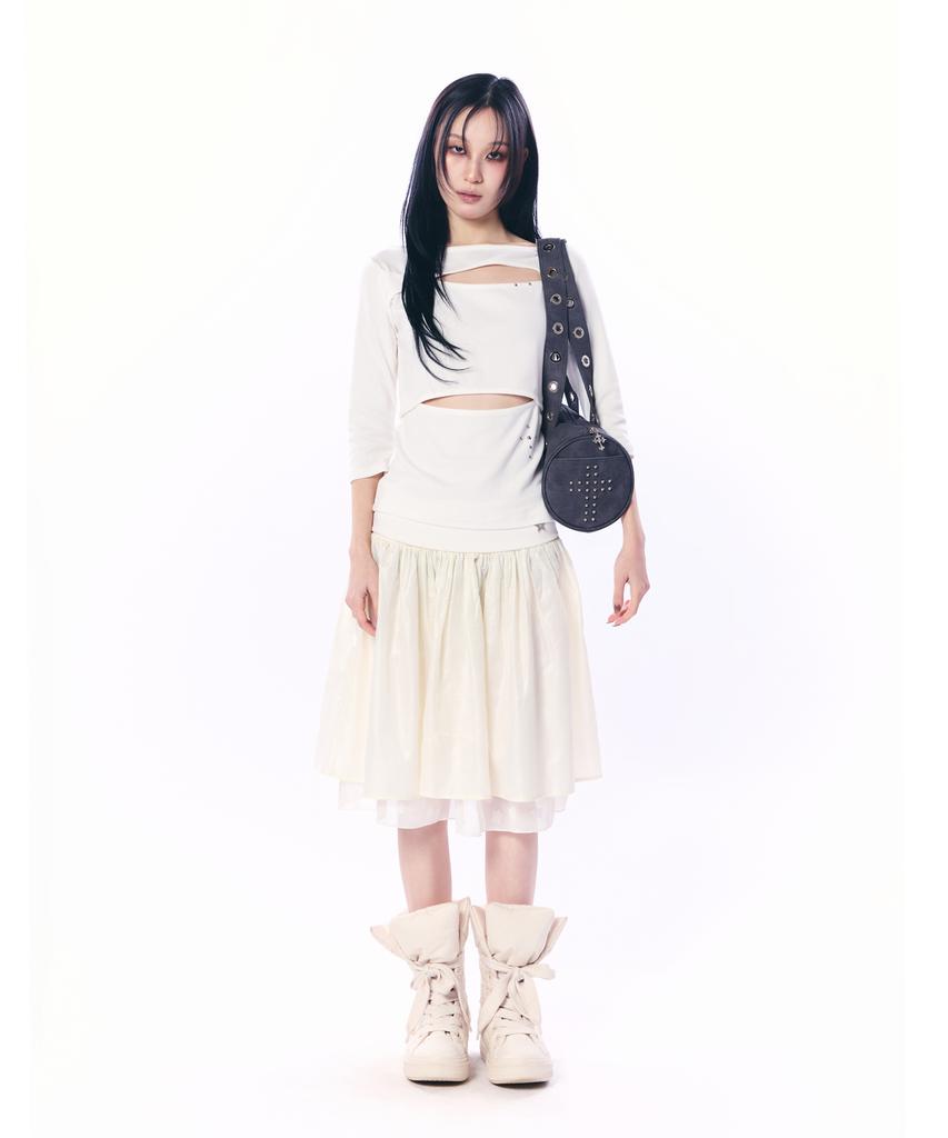SETUP-EXE Double Cut-Out Top / White