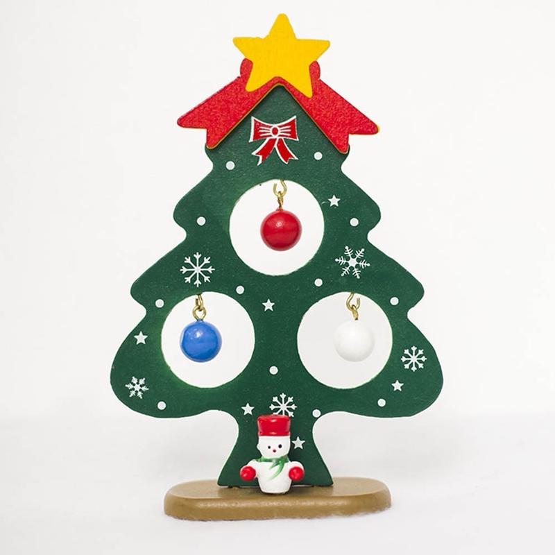 

Мини-Рождественская елка, настольный декор, рождественский деревянный орнамент, настольная открытка, праздничная атмосфера, декор ADM зелёный