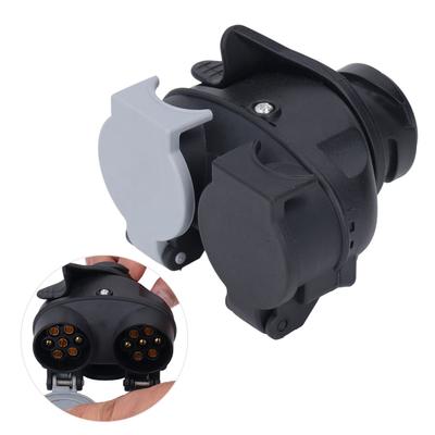 Abschleppen 13 Pin auf Dual 7 Pin Adapter 12V Umwandlung Stecker 12N 12S für Caravan Anhänger Kühlschrank