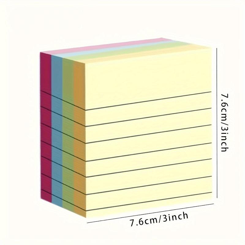 Lined Sticky Notes Self Adhesive Memo Pad Colorful Message Paper For Office School Supplies