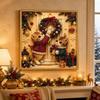 Handmade Christmas Rhinestone Painting Art Kit With Frame Santa Crystal Painting Set  Christmas