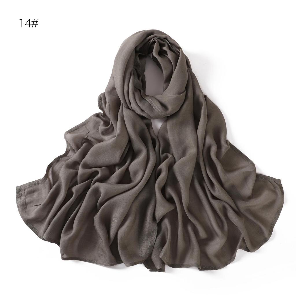 Miękki Modalowy Szal Szal z Szerokim Brzegiem w Jednolitym Kolorze Oddychający (70 x 175 CM)