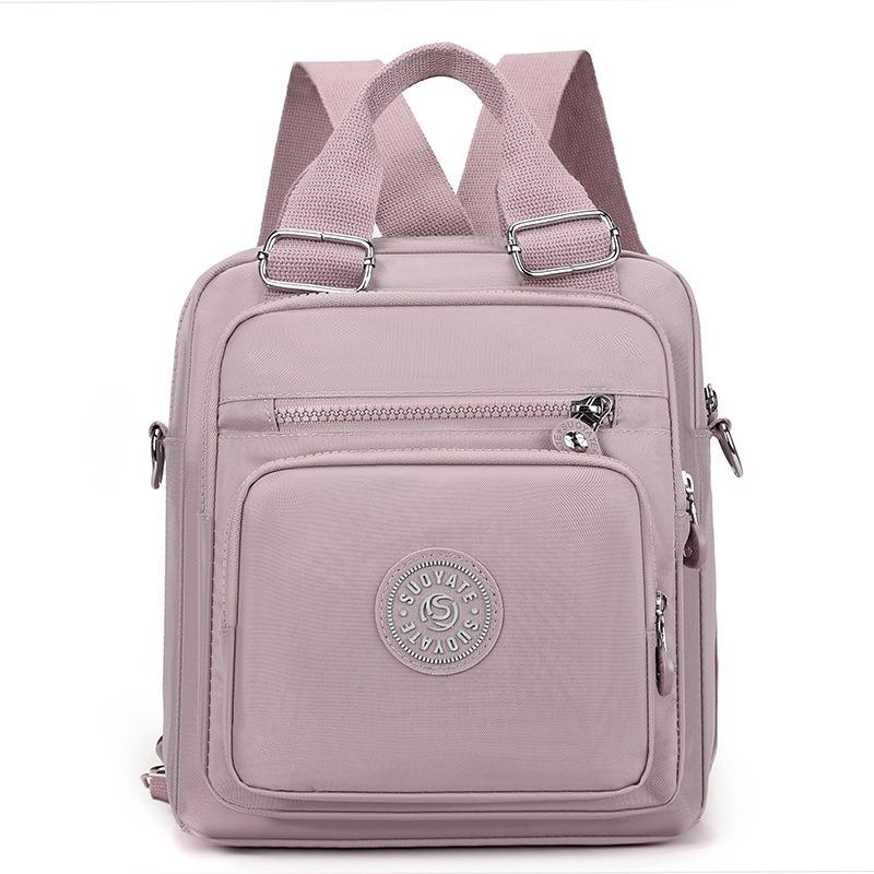 Multifunctional Women's Backpack Lightweight Anti-splashing Nylon Bag Large Capacity Shoulder Messenger Bag Casual Handbag