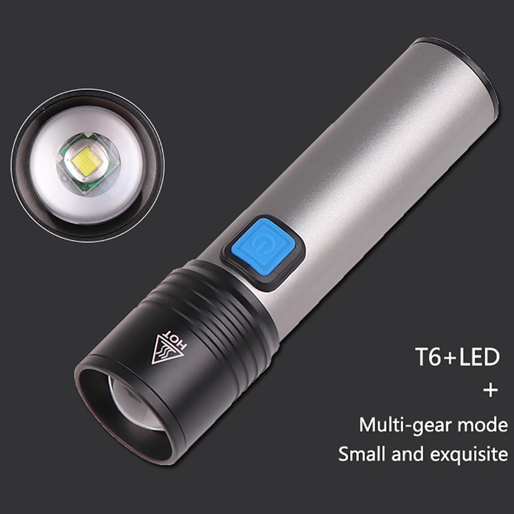 Zoomable  LED Rechargeable Torch Flashlight Work Light Headlamp Camp
