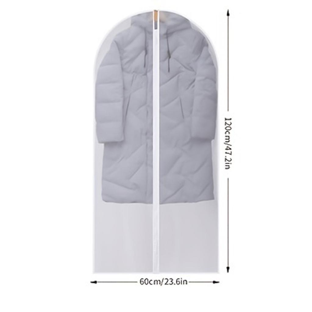5PCS Clothing Dust Cover Fully Closed Clothing Cover with Zipper Hanging Durable Clothing Storage Bag Hanging Coat Sweater