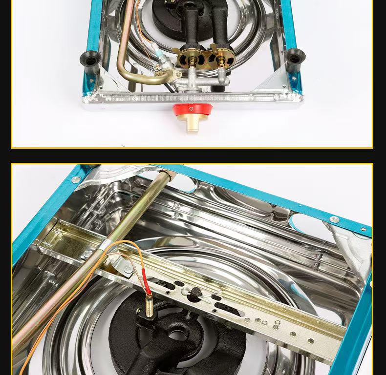 High-Power Stainless Steel Single Burner Gas Cooktop for Natural and Liquefied Gas